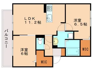 ポルトボヌール前原【3階】の間取り