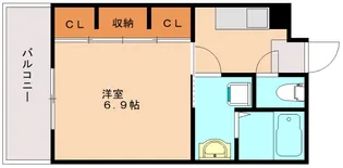 モンレーヴ周船寺【202号室】の間取り