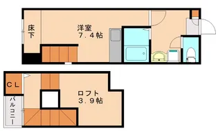 福岡県福岡市西区今宿3丁目【アパート】の間取り