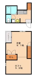 福岡県福岡市西区周船寺2丁目【アパート】の間取り