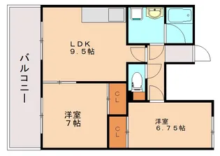ラ・プラヤⅢ番館【1階】の間取り