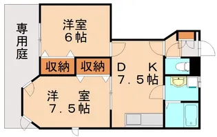福岡県福岡市西区野方2丁目【アパート】の間取り