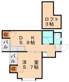 ベルクハイム【1階】の間取り