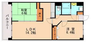 福岡県福岡市西区西の丘2丁目【マンション】の間取り