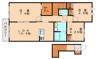 メゾン下方【2階】の間取り
