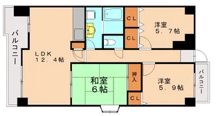 ハイツグランドウェルス【1階】の間取り