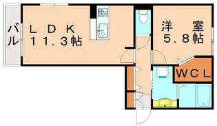 福岡県福岡市早良区原6丁目【アパート】の間取り
