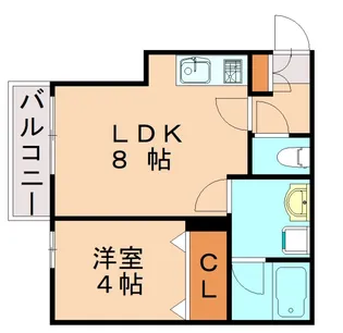 ジュネス下山門【3階】の間取り