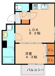 Crecia荻浦【3階】の間取り