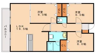 サンヒルズ今宿【401号室】の間取り