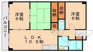 コムフォート原3【3階】の間取り