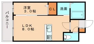 トラストビル前原北【1階】の間取り