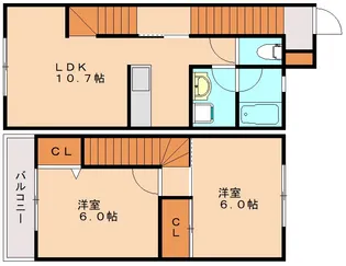 ラ・プラヤⅢ番館【2階】の間取り