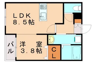 Branche西新【405号室】の間取り