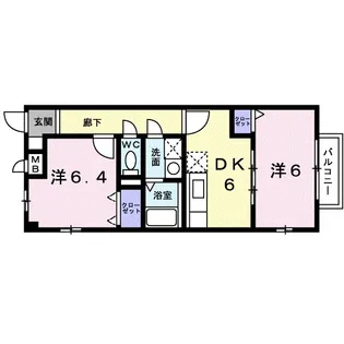 クローバーハウス【202号室】の間取り