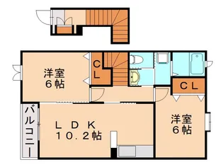 ネオウイング B【2階】の間取り
