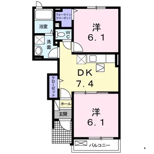 フォレスト・サイド【1階】の間取り