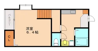 リーベヴィラ姪浜【201号室】の間取り