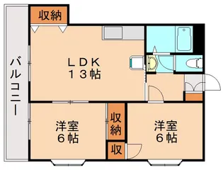 原第3コーポ【2階】の間取り
