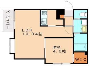 リアンレガーロ姪浜ステーション【401号室】の間取り