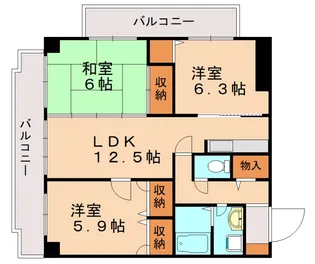 サンスーシー桜台【5階】の間取り