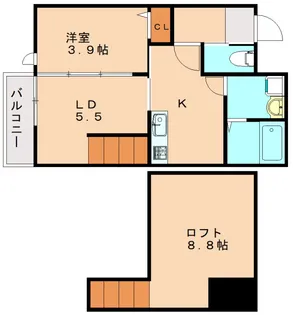 アドバンス野芥駅前【2階】の間取り