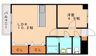 コムフォート秋桜Ⅱ【4階】の間取り