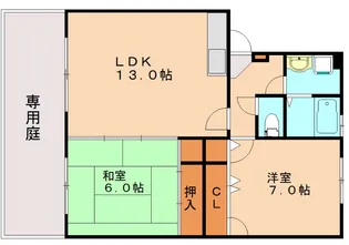 ロータスハイム有田【103号室】の間取り