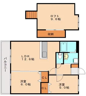 オリエンタルコート加布里駅前I【205号室】の間取り