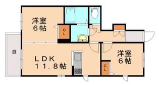 シャーメゾン波多江駅南 B棟【1階】の間取り