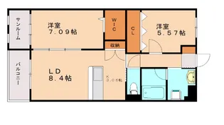 サイエンス ヴィレ【2階】の間取り