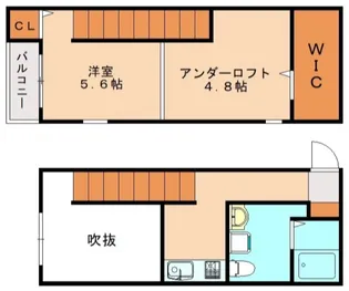 グランデアルベロ伊都【105号室】の間取り