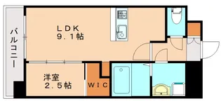 T.T城西【703号室】の間取り