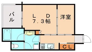 ラクレイス西新【11階】の間取り