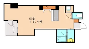 レジディア西新【4階】の間取り