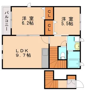 サンマーレ【2階】の間取り