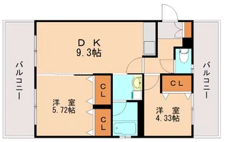 ウエストフルハウス【5階】の間取り