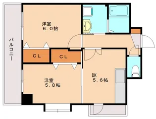 プレミール浜地【5階】の間取り