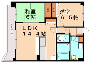 グランドハイツ廣善【401号室】の間取り