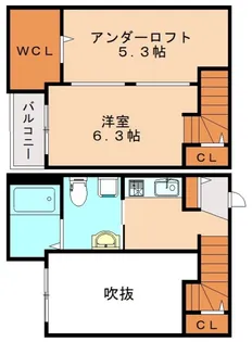 エスポワールⅢ周船寺【102号室】の間取り