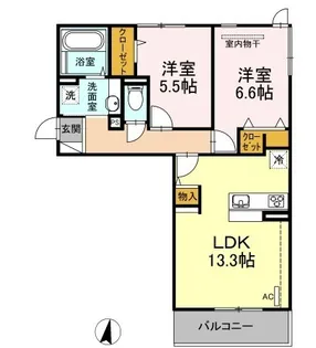 レジデンス飯倉Ⅱ【2階】の間取り