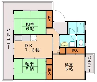 エクセレント下山門2【4階】の間取り