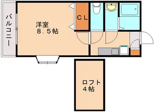 イマージュ大産【202号室】の間取り