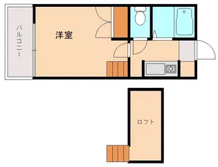 アクアコート姪浜【201号室】の間取り