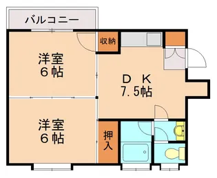 アルファディオ今宿【203号室】の間取り