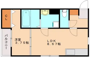 THE NOBLES 周船寺【302号室】の間取り