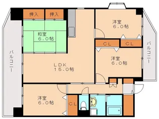 パディフィールドM【6階】の間取り