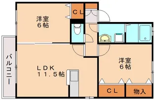 エクセレント・パルB【1階】の間取り