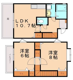 ガーデンコートM【105号室】の間取り