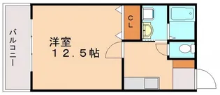 ソレイユⅡA棟【202号室】の間取り